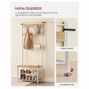 SEGENN Brescia Wandkapstok met Schoenenrek – Voor Hal of Gang-Kapstok en Schoenenrek in Eén – Ruimtebesparend Design
