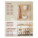 SEGENN Brescia Wandkapstok met Schoenenrek – Voor Hal of Gang-Kapstok en Schoenenrek in Eén – Ruimtebesparend Design