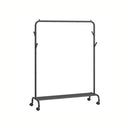 SEGENN Brescia Kledingrek op Wielen – 103,5 cm Breed – Inktzwart – Verplaatsbare Kledingroede voor Slaapkamer of Winkel-Voor Jassen, Kleding of Wasruimte