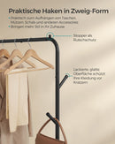 SEGENN Brescia Kledingrek op Wielen – 103,5 cm Breed – Inktzwart – Verplaatsbare Kledingroede voor Slaapkamer of Winkel-Voor Jassen, Kleding of Wasruimte