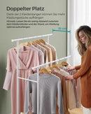 SEGENN Brescia Mobiel Kledingrek met Wielen – Eikenhout & Crèmewit – Stabiel en Stijlvoli-Verplaatsbaar en Functioneel