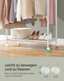 SEGENN Brescia Mobiel Kledingrek met Wielen – Eikenhout & Crèmewit – Stabiel en Stijlvoli-Verplaatsbaar en Functioneel