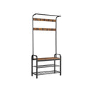 SEGENN Turin Kapstok met 3 Legplanken – Ruimtebesparend Design-Functionele Kapstok-Extra Opbergruimte