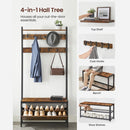 SEGENN Verona Kapstok met Schoenenkast – Halmeubel Combinatie-Wandkapstok met Schoenenkast – Voor Hal of Gang-Ruimtebesparend Meubel