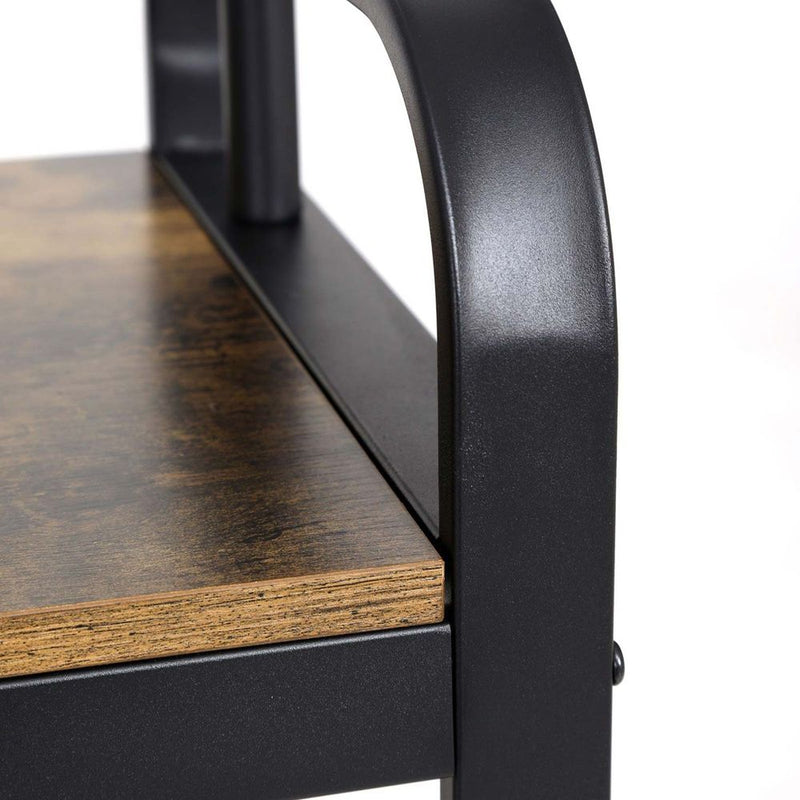 SEGENN Palermo Stoere Kapstok met Zitbank – Industrieel Design-Industriële Kapstok met Bank – Metaal & Hout – Wandkapstok met Zitbank
