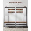 SEGENN Florence Kapstok met Spiegel – 2-in-1 Halmeubel-Wandkapstok met Spiegel – Voor Hal of Gang-Halmeubel met Kapstok en Spiegel – Praktisch en Stijlvol