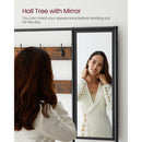 SEGENN Florence Kapstok met Spiegel – 2-in-1 Halmeubel-Wandkapstok met Spiegel – Voor Hal of Gang-Halmeubel met Kapstok en Spiegel – Praktisch en Stijlvol