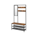 SEGENN Florence Kapstok met Spiegel – 2-in-1 Halmeubel-Wandkapstok met Spiegel – Voor Hal of Gang-Halmeubel met Kapstok en Spiegel – Praktisch en Stijlvol