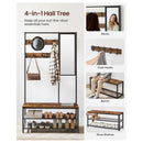 SEGENN Florence Kapstok met Spiegel – 2-in-1 Halmeubel-Wandkapstok met Spiegel – Voor Hal of Gang-Halmeubel met Kapstok en Spiegel – Praktisch en Stijlvol