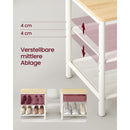 Segenn's kapstok - garderobe met spiegel - kapstok met haken - kledingrek - eikenkleurig wit - 35 x 98 x 180 cm