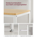 Segenn's kapstok - garderobe met spiegel - kapstok met haken - kledingrek - eikenkleurig wit - 35 x 98 x 180 cm