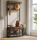 SEGENN Parma Kapstok met Schoenenbank en 10 Haken – Halmeubel voor Jas en Schoenen-Praktisch & Stijlvol-Voor de Hal of Gang