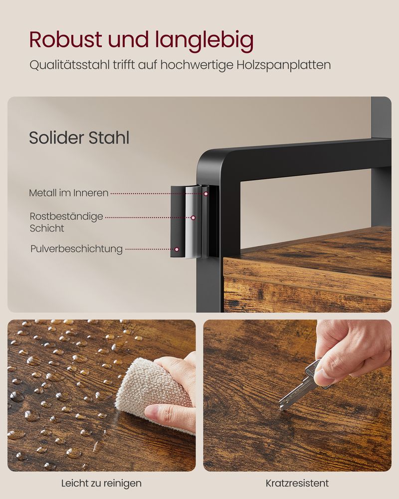 SEGENN Parma Kapstok met Schoenenbank en 10 Haken – Halmeubel voor Jas en Schoenen-Praktisch & Stijlvol-Voor de Hal of Gang