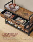 SEGENN Bologna Halmeubel – Kapstok met Bank en 10 Kapstokhaken-Kapstok met Zitbank, Schoenenrek en 10 Haken