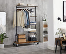 SEGENN Florence Industrieel Vormgegeven Kapstok met Draadplanken-Kapstok met Opbergrekken – Industrieel Stijlvol