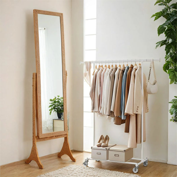 SEGENN Forli Zwaar Kledingrek op Wielen – Verlengbaar en Stevig – Voor Jassen, Kleding en Meer-Professioneel Kledingrek op Wielen