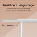 SEGENN Forli Zwaar Kledingrek op Wielen – Verlengbaar en Stevig – Voor Jassen, Kleding en Meer-Professioneel Kledingrek op Wielen