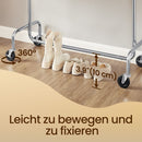 SEGENN Naples Verstelbaar Kledingrek op Wielen – Kapstok & Uittrekbare Kledingstang-Mobiel Kledingrek-Verrijdbaar en Uittrekbaar