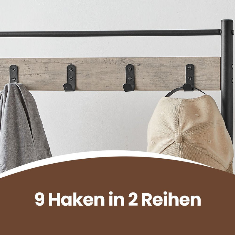 SEGENN Ragusa Kapstokmeubel met Kledingrek en Garderoberuimte – Voor Hal, Slaapkamer of Entree-Ruimtebesparend en Stijlvol