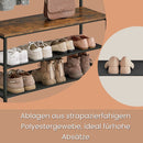 SEGENN Salerno Kapstok met Schoenenbankje – Kledingrek met Haken, Legplanken en Zitbank – Voor Hal of Entree-3-in-1 Kapstok – Met Kledingrek,