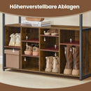 SEGENN Modena Kledingrek met Schoenenrek in Vintage Bruin en Inktzwart-Industriëel Kleding- en Schoenenrek – Bruin/Zwart
