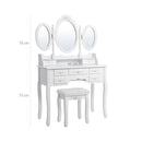 Segenn's Queen Kaptafel - Kaptafel Met Spiegel - Klaptafel - Make up Tafel - Met Kruk