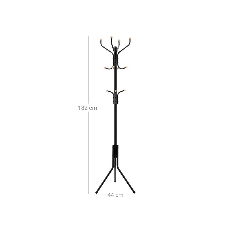 SEGENN Salerno Metalen hoedenstandaard in zwart – Tijdloos & stevig-Elegant en ruimtebesparend-Minimalistische hoedenstandaard van zwart metaal