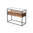 Segenn's Industriële Glazen Consoletafel - Bijzettafel - Side Tables - Bijzettafels - 100 x 40 x 80 cm