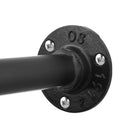 Segenn's Kledingroede voor aan de muur Zwart, kledingroede voor aan de muur, garderobestang in industrieel design, wandmontage, ruimtebesparend, 110 x 30 x 29,3 cm, belastbaar tot 60 kg, eenvoudige montage, voor kleine appartementen