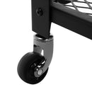 Segenn's serveerwagen - keukenwagen - keukentrolley - keukenrek op 4 wielen -industrieel - bruin-zwart