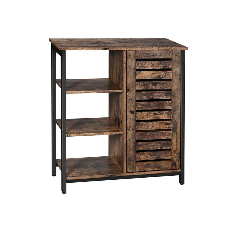 SEGENN Florence ndustrieel Houten Dressoir met Lameldeur – Robuust en Stijlvol-Opbergkast Industrieel