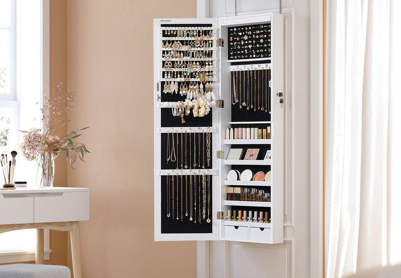 Segenn's Turin Elegante Hangende Sieradenkast met Spiegel en Ruime Opbergvakken