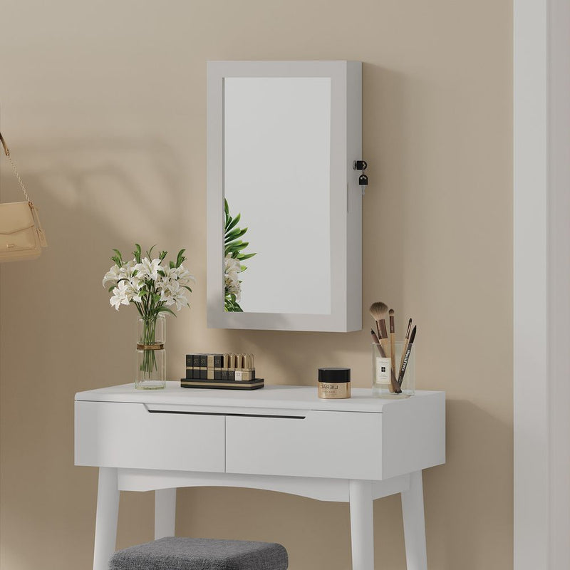 Segenn's Catania Wandgemonteerde Spiegelkast met Sieradenopslag – Modern Design