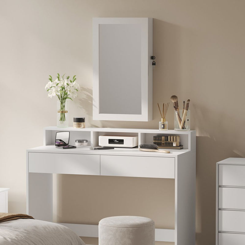 Segenn's Catania Wandgemonteerde Spiegelkast met Sieradenopslag – Modern Design