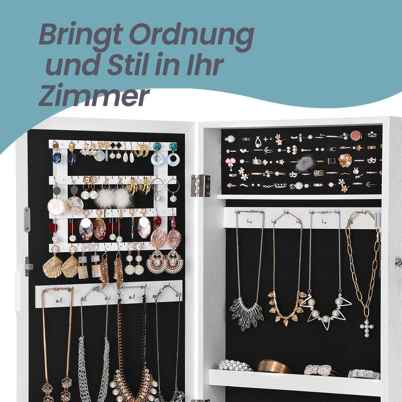 Segenn's Catania Wandgemonteerde Spiegelkast met Sieradenopslag – Modern Design