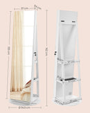 Segenn's Modena Luxe Sieradenkast met Full-Body Spiegel-Multifunctionele Sieradenkast met Spiegel en Verlichting