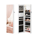 Segenn's Modena Hoge Sieradenkast met Binnen­spiegel (140 cm) – Ruim & Elegant in Cloud White