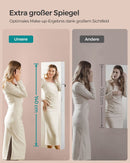 Segenn's Modena Hoge Sieradenkast met Binnen­spiegel (140 cm) – Ruim & Elegant in Cloud White