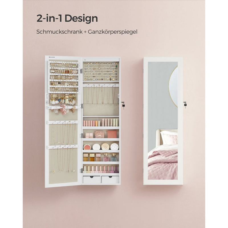 Segenn's Lecce Hangende Sieradenkast voor Wandmontage – Grote Opbergruimte