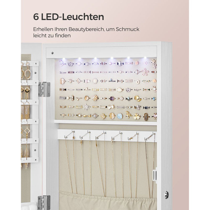 Segenn's Lecce Hangende Sieradenkast voor Wandmontage – Grote Opbergruimte