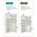 Segenn's Lecce Hangende Sieradenkast voor Wandmontage – Grote Opbergruimte