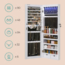 Segenn's Paris Ruimtebesparende Frameloze Sieradenkast voor aan de Deur of Wand