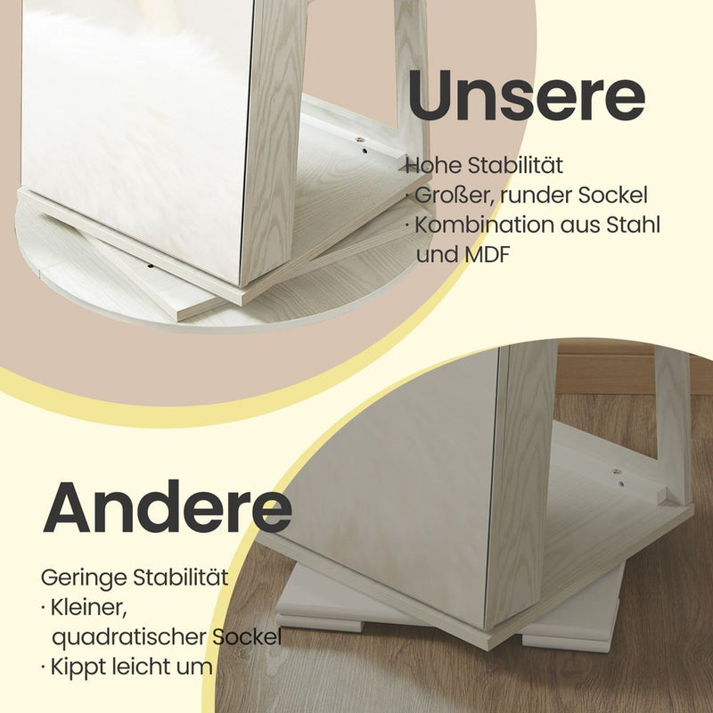 Segenn's Rimini Sieradenkast met Frameloze Volledige Spiegel – Luxe Opbergkast