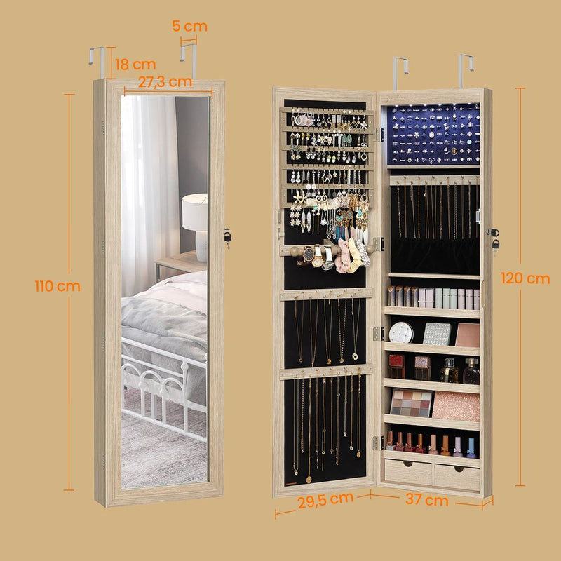 Segenn's Ravenna Elegante Hangende Juwelenkast – Ideaal voor Sieradenopslag-Ruimtebesparend Ontwerp