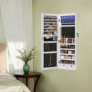 Segenn's Pisa Ruimtebesparende Hangende Juwelenkast met Spiegel en LED-licht – Wandkast