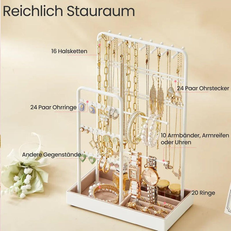 Segenn's Matera Luxe Fluwelen Sieradenhouder – Standaard en Opbergbakje-Houder & Displaytray
