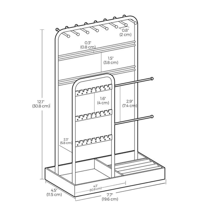Segenn's Matera Luxe Fluwelen Sieradenhouder – Standaard en Opbergbakje-Houder & Displaytray