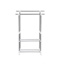 Segenn's Kledingrek - met 2 schoenenrekken - verstelbaar 95-172 cm - roestvrij stalen buizen