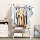 Segenn's Kledingrek - met 2 schoenenrekken - verstelbaar 95-172 cm - roestvrij stalen buizen