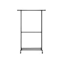 SEGENN Florence Vrijstaand Zwart Kledingrek – Metalen Kledinghanger voor Thuis of Winkelgebruik-Sterk en Duurzaam